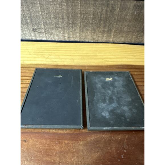 2 Vintage Silhouette Reverse Painting on Convex Glass - Picture 5 of 5